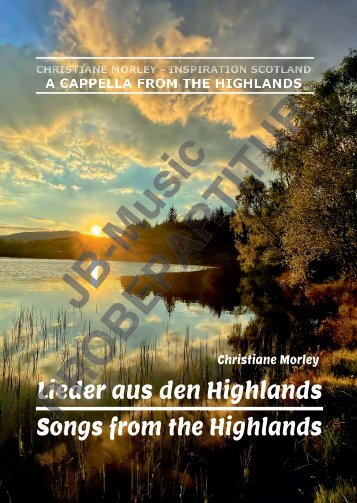 Liederheft "Lieder aus den Highlands/Songs from the Highlands" zum Einsingen, Aufwärmen usw.