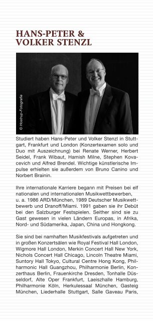 Hans-Peter und Volker Stenzl