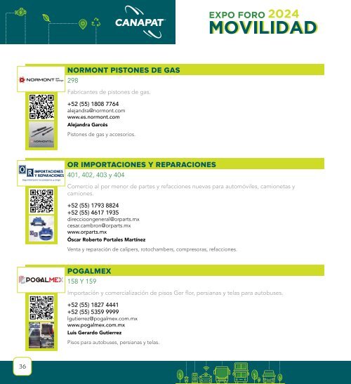 DIRECTORIO EXPO FORO MOVILIDAD 2024