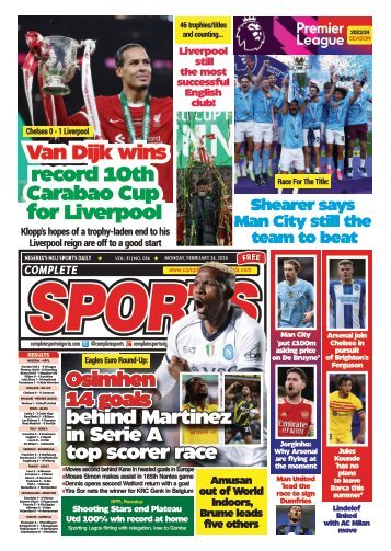 COMPLETE SPORTS - MONDAY, FEB 26, 2024