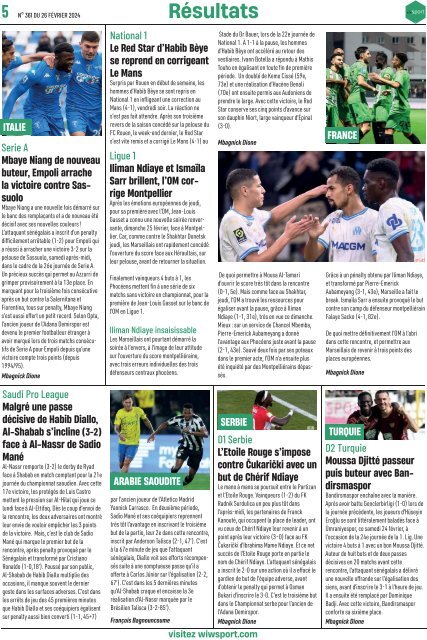 Journal wiwsport n361 - 26 février 2024