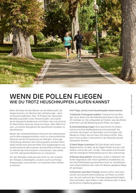 RUNNER’S HIGH – Frühjahr/Sommer 2024