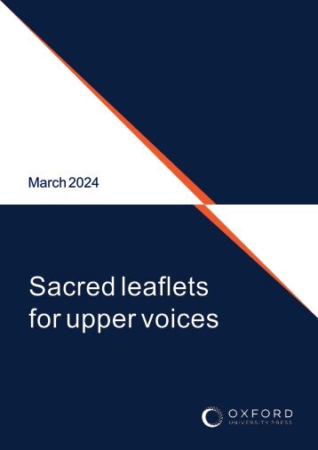 Sacred leaflets for upper voices