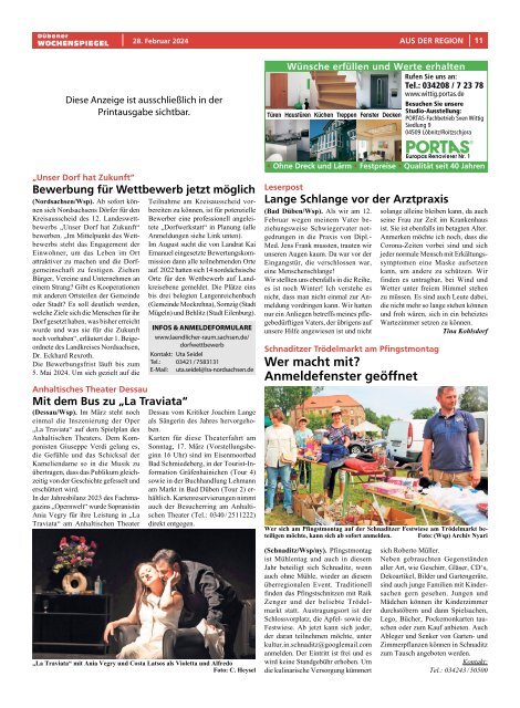 Dübener Wochenspiegel - Ausgabe 4 - Jahrgang 2024