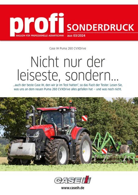 Profi Testbericht CASE IH Puma 260 CVXDrive