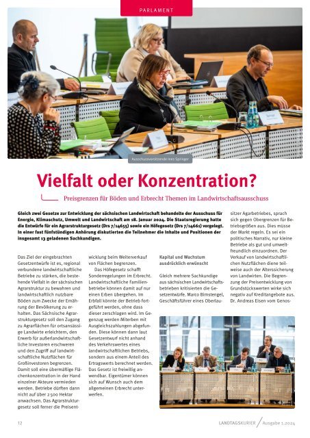 Landtagskurier, Ausgabe 1/2024