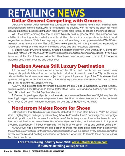 Retailers Forum Magazine - March 2024