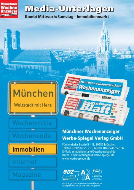 Media-Unterlagen - Wochenanzeiger München