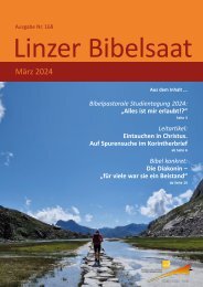 Linzer Bibelsaat 168 | März 2024