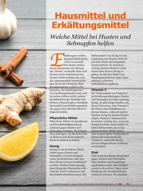 MEDMIX-Natürlich gesund: Natürliche Hilfe gegen Infektionen