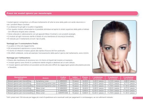 [IT] Catalogo prodotti - Mt.Derm comodato per dermografi e Moduli ago