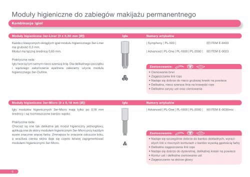 [PL] Katalog produktów - Mt.Derm urządzeń do pigmentacji oraz Moduły igłowe firmy