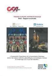CFA Orléans Métropole - TEA Cracovie Bilan Rapport d'activités