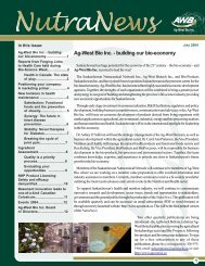Ag-West Bio Inc. - building our bio-economy