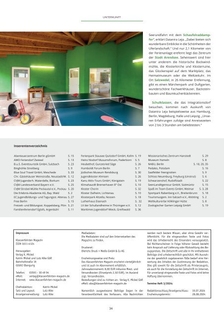 Klassenfahrten Magazin Heft 1/2024