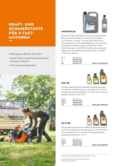 STIHL Betriebsstoffe - bei Deterding erhältlich