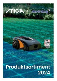 STIGA Produktsortiment 2024 - Rasenmäher und Akku-Gartengeräte bei Deterding