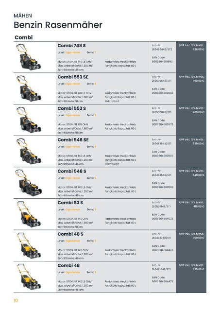 STIGA Produktpreisliste 2024 