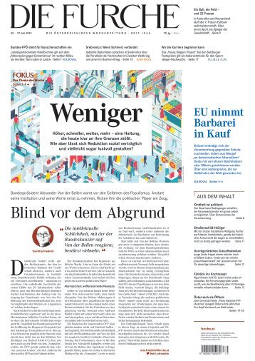 DIE FURCHE 27.07.2023