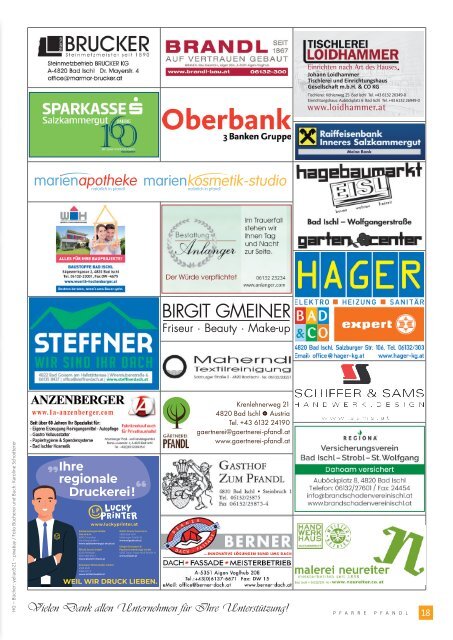 Pfarrblatt der Pfarre Pfandl - Ausgabe 209