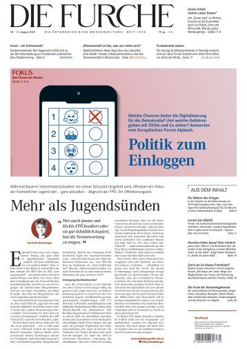 DIE FURCHE 31.08.2023