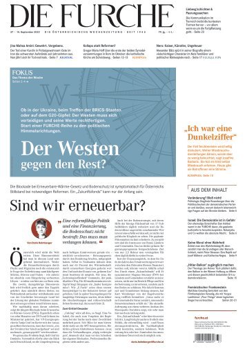 DIE FURCHE 14.09.2023