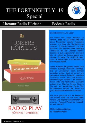 Newsletter Special – Literaturradio Hörbahn