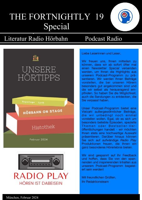 Newsletter Special – Literaturradio Hörbahn