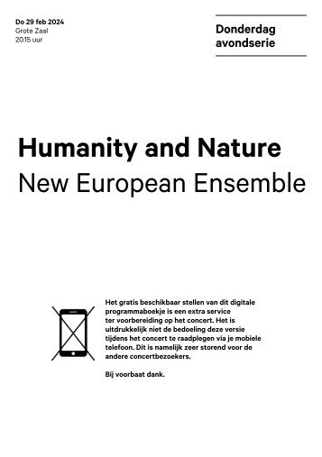 2024 02 29 Humanity and Nature - New European Ensemble