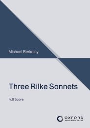 Michael Berkeley Three Rilke Sonnets