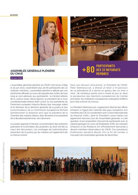 Rapport annuel du CNUE - 2023