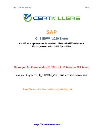 Unveiling Success: Mastering the C_S4EWM_2020 Exam