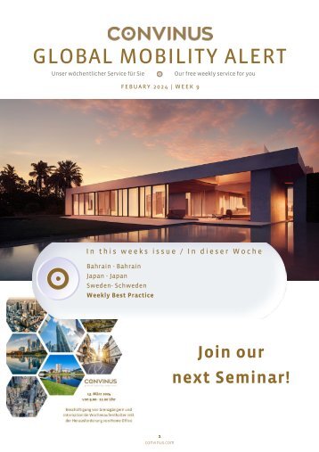 CONVINUS Global Mobility Alert - Week 9.2023