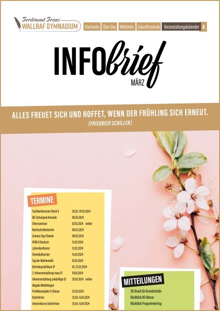 infobrief März GYM