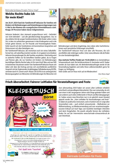 Mitteilungsblatt Schwarzenbruck - März 2024