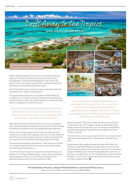 Sojourn | Sovereign Luxury Travel Magazine Volume 1 2024