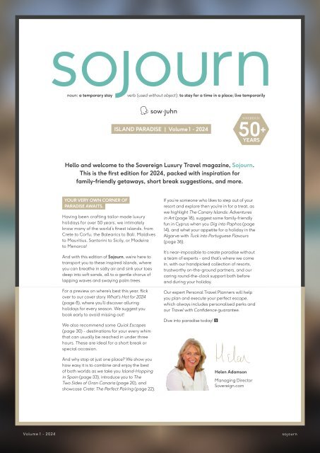 Sojourn | Sovereign Luxury Travel Magazine Volume 1 2024