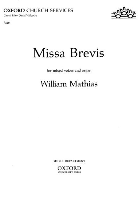 William Mathias Missa Brevis