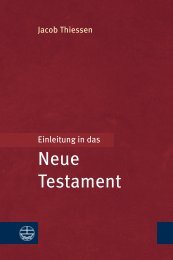 Jacob Thiessen: Einleitung in das Neue Testament (Leseprobe)