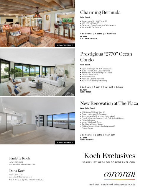 Palm Beach Real Estate Guide March 2024