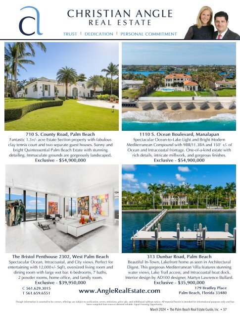 Palm Beach Real Estate Guide March 2024