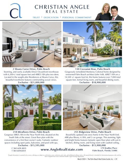 Palm Beach Real Estate Guide March 2024