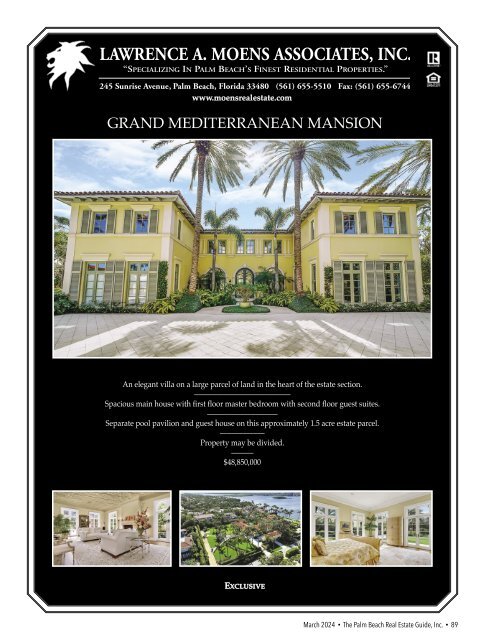 Palm Beach Real Estate Guide March 2024