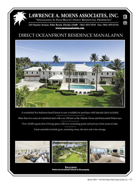 Palm Beach Real Estate Guide March 2024