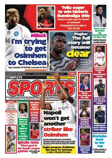 COMPLETE SPORTS - FRIDAY, MARCH 1, 2024