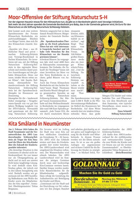 Holsteiner KlöönSNACK - Ausgabe Rendsburg / Mittelholstein - März 2024