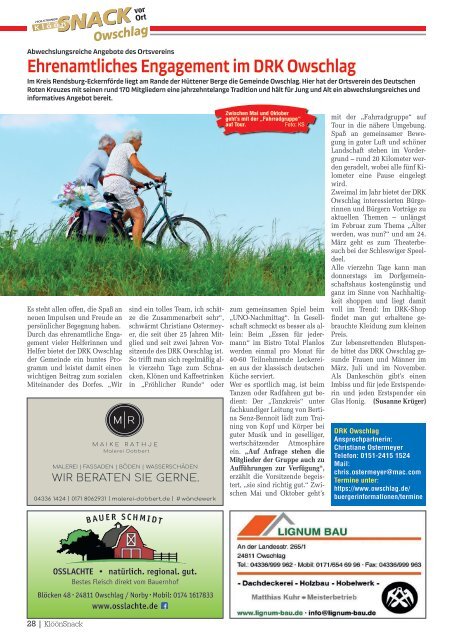 Holsteiner KlöönSNACK - Ausgabe Rendsburg / Mittelholstein - März 2024