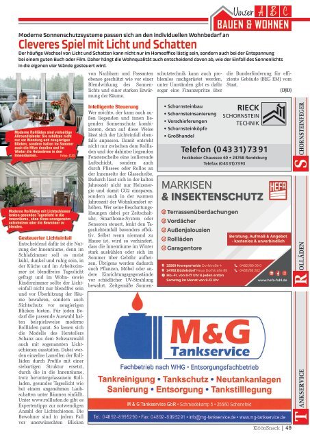 Holsteiner KlöönSNACK - Ausgabe Rendsburg / Mittelholstein - März 2024