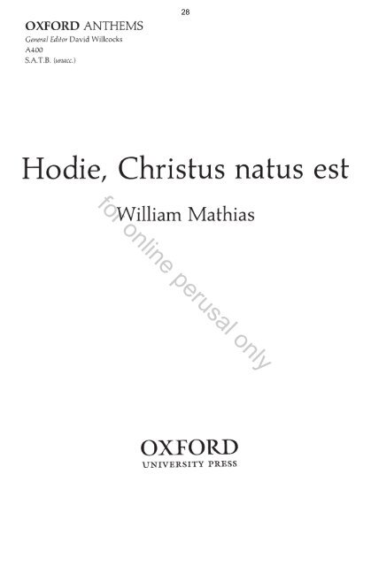 William Mathias choral sampler