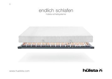 hülsta Broschüre Schlafsysteme DE